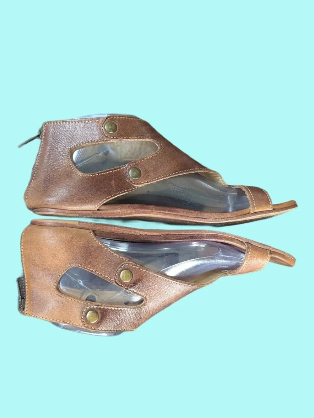 Bed Stu Tan Leather Rustic SOTO Flats - Women's Size 9 - Picture 7 of 15